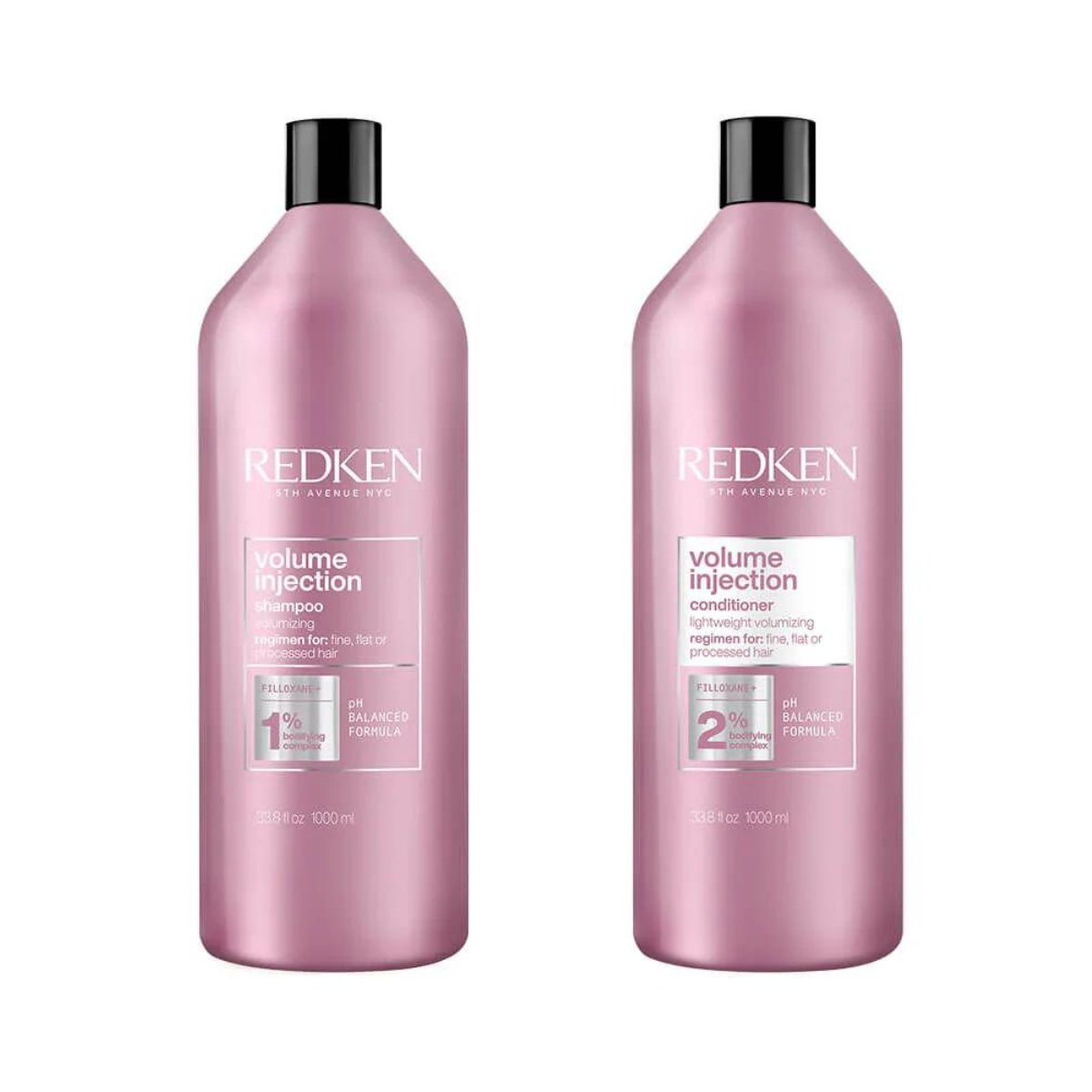 REDKEN VOLUME INJECTION SHAMPOO & CONDITIONER 1000ML BUNDLE