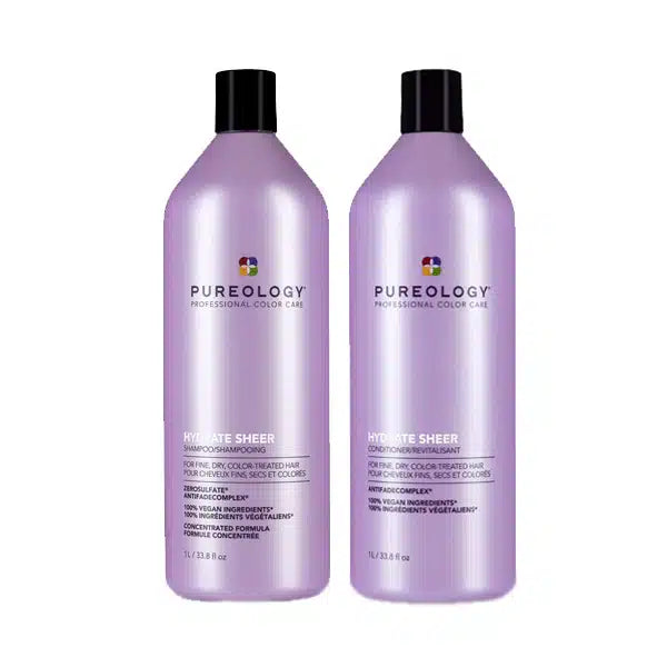 Pureology Hydrate Sheer Shampoo & Conditioner Bundle 1Ltr