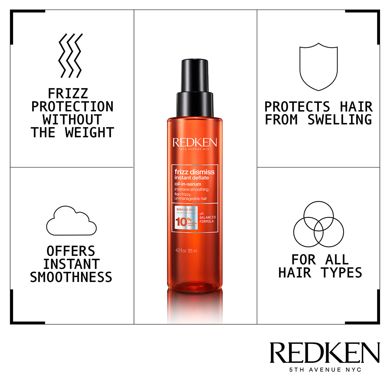 FRIZZ DISMISS INSTANT DEFLATE OIL-IN-SERUM