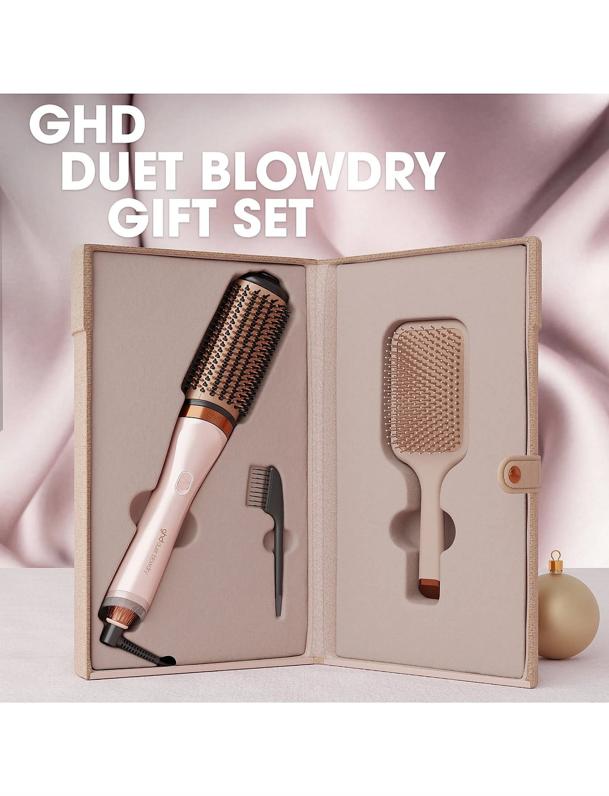 NEW GHD DUET BLOWDRY HAIR DRYER BRUSH FESTIVE GIFT SET IN CASHMERE BEIGE