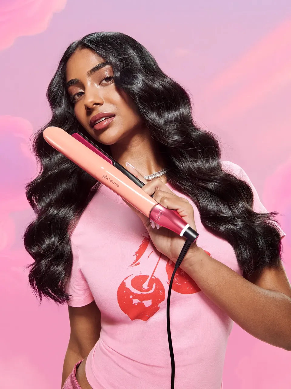 NEW GHD CHRONOS PROFESSIONAL HAIR STRAIGHTENER (26MM PLATE) SUN-KISSED PEACH