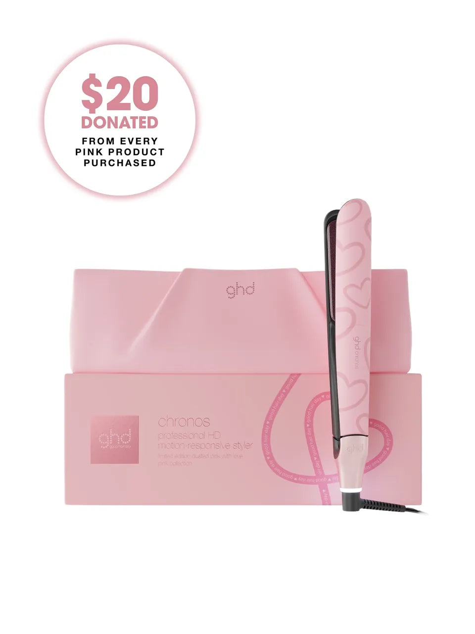 Chronos Ultra-Fast Hair Straightener In Dusted Pink