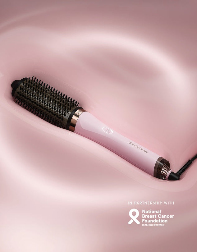 NEW ghd Duet Blowdry Limited Edition Hair Dryer Brush in Pink Sorbet.