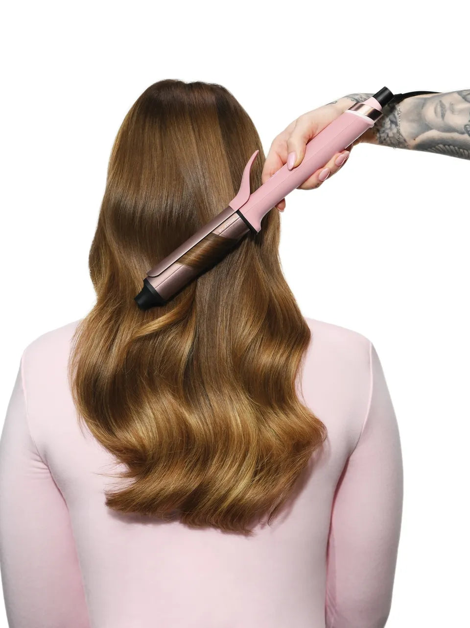 Chronos Curve Grand Curling Tong In Dusted Pink