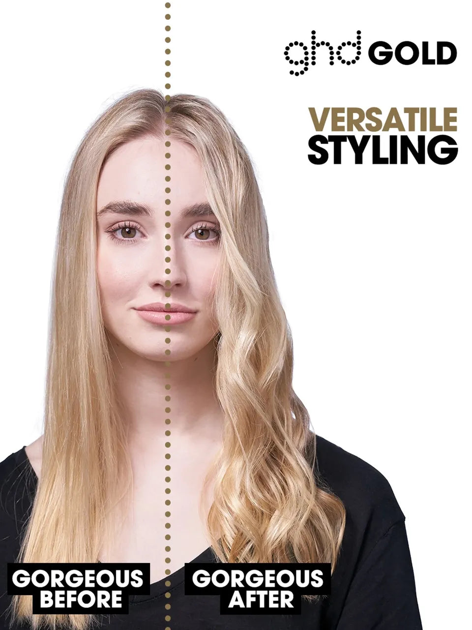 Gold Hair Straightener In Dusted Pink