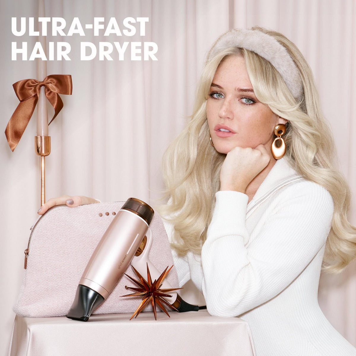 NEW GHD SPEED IONIC HAIR DRYER FESTIVE GIFT SET IN CASHMERE BEIGE