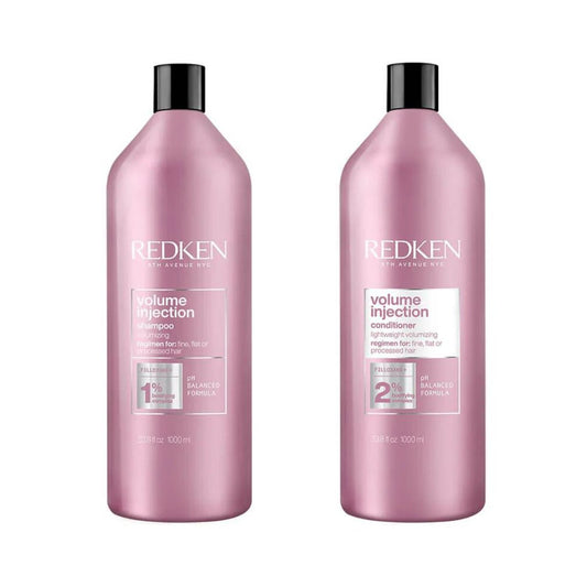 REDKEN VOLUME INJECTION SHAMPOO & CONDITIONER 1000ML BUNDLE
