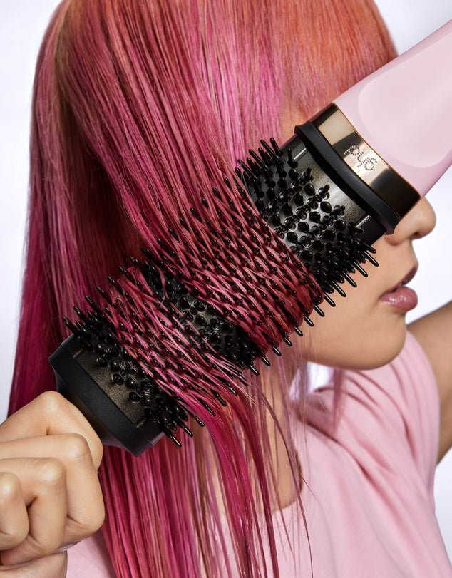 NEW ghd Duet Blowdry Limited Edition Hair Dryer Brush in Pink Sorbet.