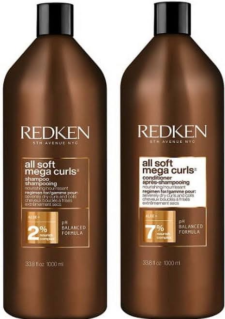 Redken Allsoft Mega Curl Shampoo & Conditioner 1 litre bundle