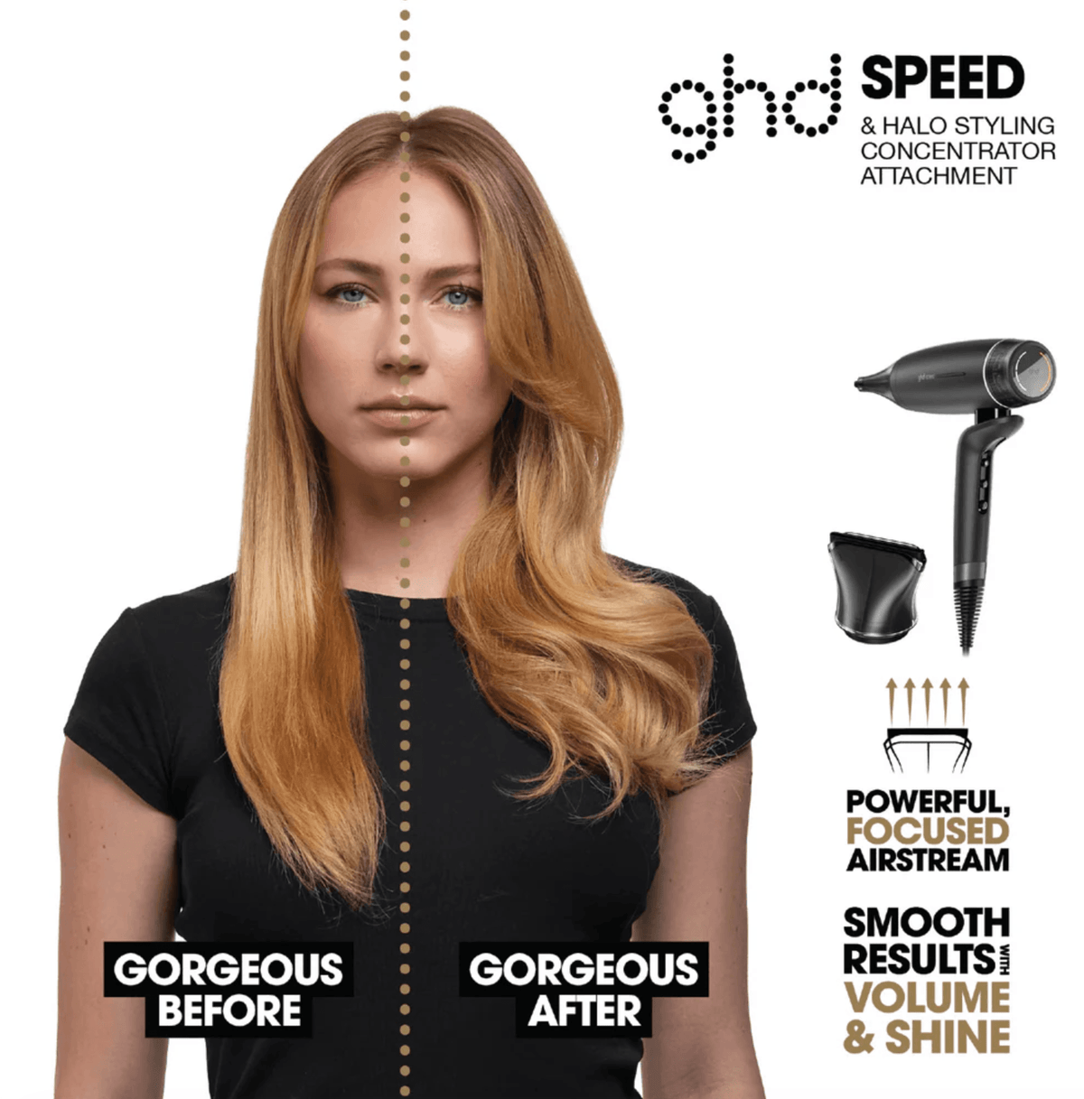 NEW GHD SPEED IONIC HAIR DRYER IN BLACK