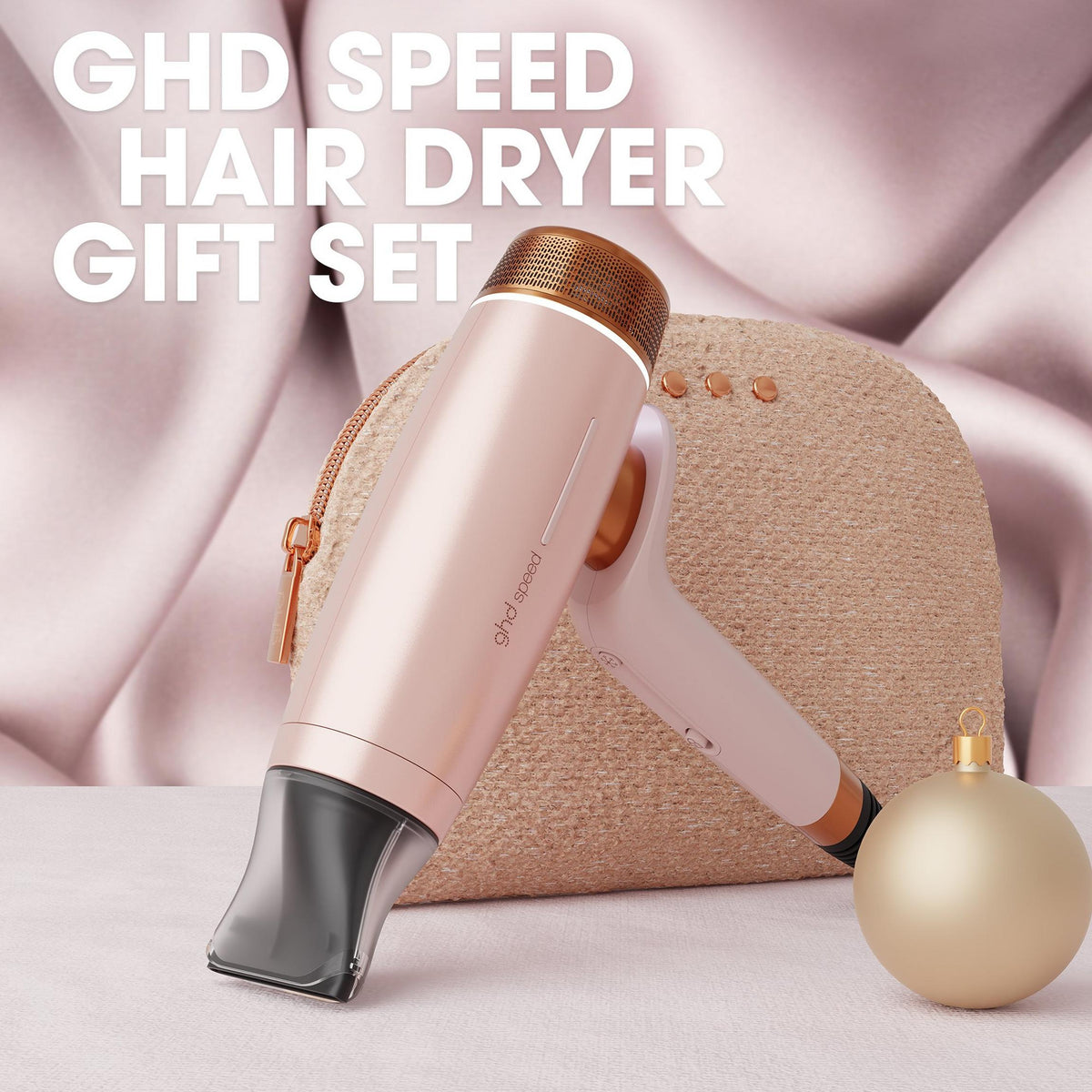 NEW GHD SPEED IONIC HAIR DRYER FESTIVE GIFT SET IN CASHMERE BEIGE