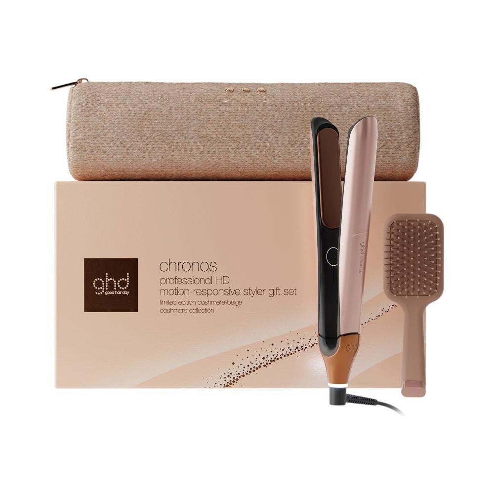 GHD Chronos in cashmere beige giftset